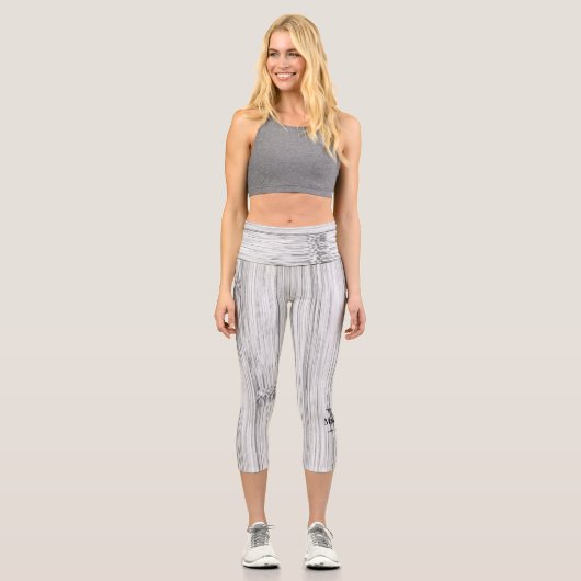 Cooler Bambusprint Monogram Capri Leggings (Vorderseite)