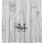 Cooler Bambusprint Monogram Duschvorhang (Vorderseite)