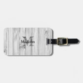 Cooler Bambusprint Monogram Gepäckanhänger (Vorderseite horizontal)