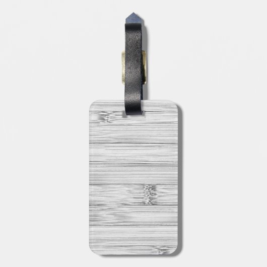 Cooler Bambusprint Monogram Gepäckanhänger (Rückseite vertikal)