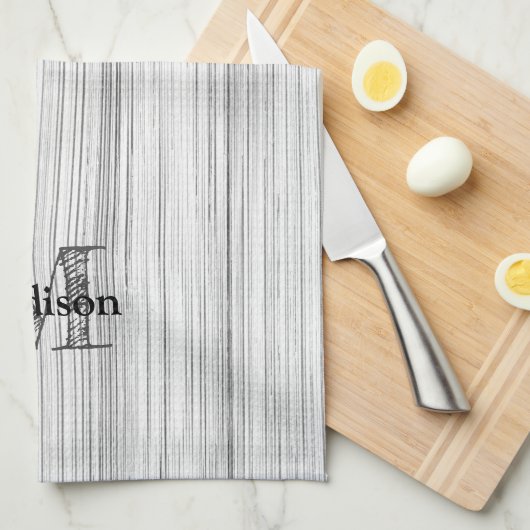 Cooler Bambusprint Monogram Geschirrtuch (Viertel Falte)