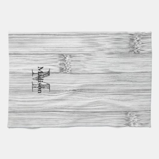 Cooler Bambusprint Monogram Geschirrtuch (Horizontal)