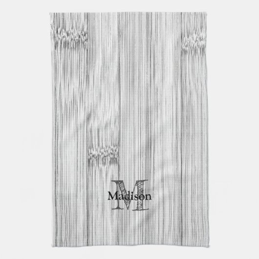 Cooler Bambusprint Monogram Geschirrtuch (Vertikal)