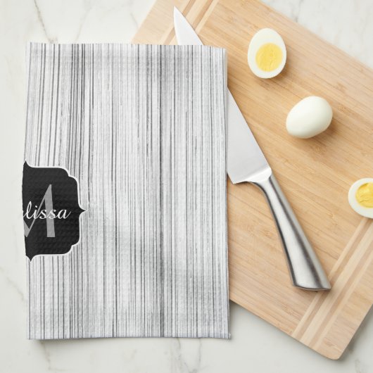 Cooler Bambusprint Monogram Geschirrtuch (Viertel Falte)