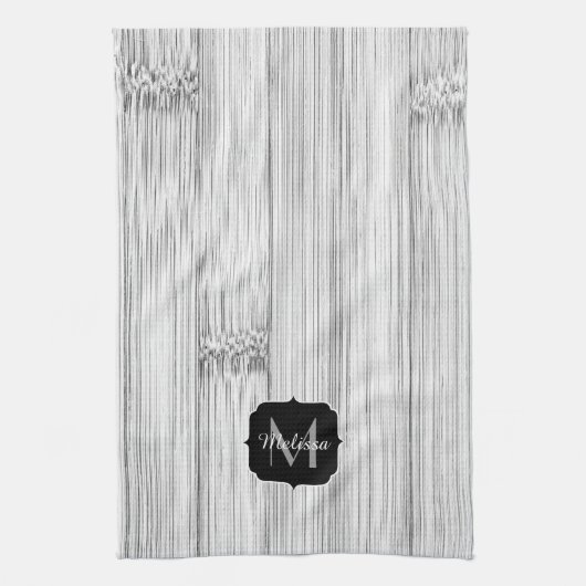 Cooler Bambusprint Monogram Geschirrtuch (Vertikal)