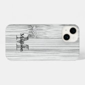 Cooler Bambusprint Monogram iPhone Hülle (Rückseite (Horizontal))