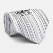 Cooler Bambusprint Monogram Krawatte (Gerollt)