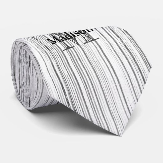 Cooler Bambusprint Monogram Krawatte (Gerollt)