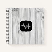 Cooler Bambusprint Monogram Notizblock (Vorderseite)