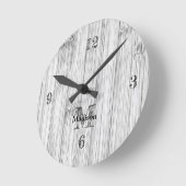 Cooler Bambusprint Monogram Quadratische Wanduhr (Winkel)