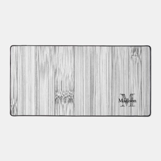 Cooler Bambusprint Monogram Schreibtischunterlage (Vorderseite)