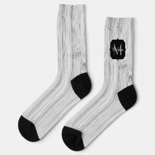 Cooler Bambusprint Monogram Socken (Linkes Detail)