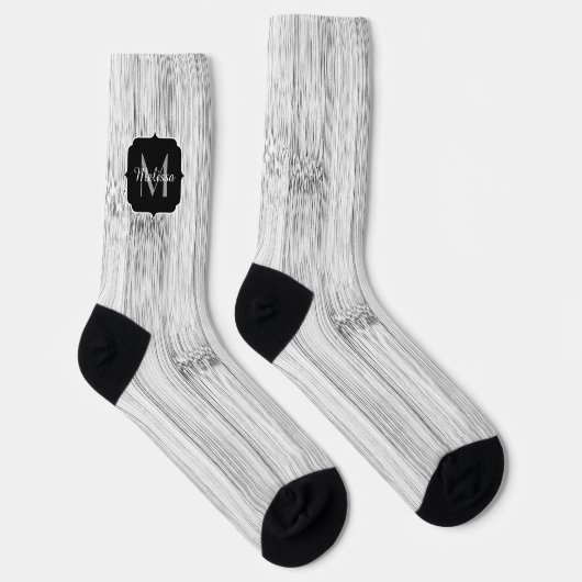 Cooler Bambusprint Monogram Socken (Rechts)