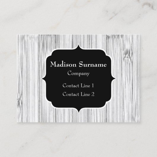 Cooler Bambusprint Monogram Visitenkarte (Rückseite)