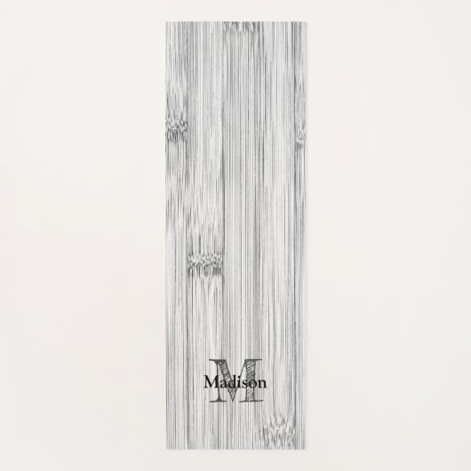 Cooler Bambusprint Monogram Yogamatte (Vorderseite)