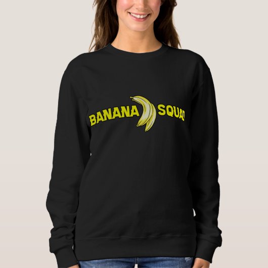 Cooler Bananenquad Fruchtüberlauf Sweatshirt (Vorderseite)