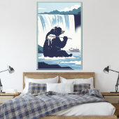 Cooler Bär Leinwanddruck (Insitu (Schlafzimmer))
