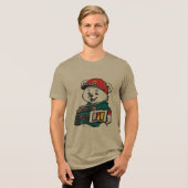 Cooler Bär mit Boombox-T - Shirt (Vorderseite voll)