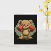 Cooler Bär mit Boxhandschuh Karte (Gelbe Blume)