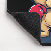 Cooler Bär mit diesem Boxhandschuh Kostüm Mousepad (Ecke)