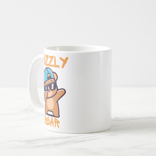 Cooler Bär mit Sonnenbrille Kaffeetasse (Vorderseite Links)