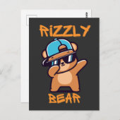 Cooler Bär mit Sonnenbrille Postkarte (Vorne/Hinten)