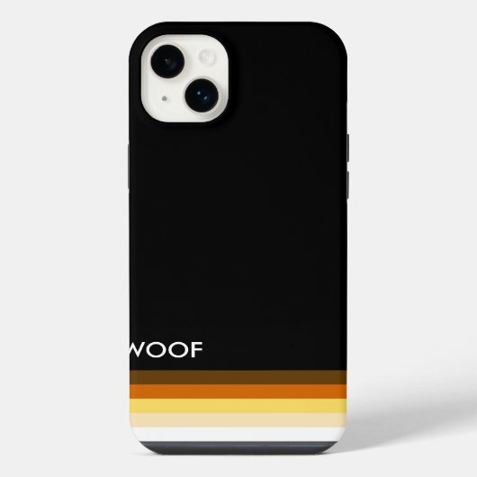 Cooler Bär Pride Flag woof iPhone Hülle (Rückseite)