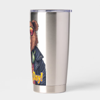 Cooler Bär-Vater Vatertagsgeschenk für stilvolle V Thermobecher