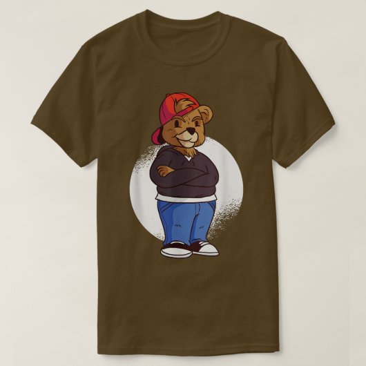 Cooler Bärenjunge T-Shirt (Design vorne)