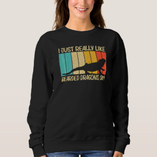 Cooler Bartagame für Männer Frauen Reptil Echse   Sweatshirt