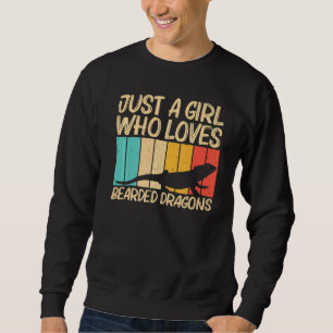 Cooler Bartdrache für Mädchen Kinder Reptilienechs Sweatshirt