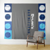 COOLER BASEBALL Bar Mitzvah Foto Op Hintergrund Wandteppich (Beispiel (Horizontal))