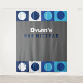 COOLER BASEBALL Bar Mitzvah Foto Op Hintergrund Wandteppich (Vorderseite)