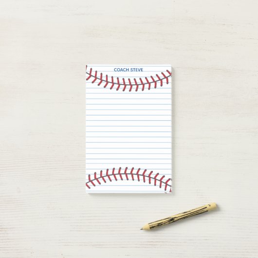 Cooler Baseball-Coach oder Ball-Player, kundenspez Post-it Klebezettel (Auf Schreibtisch)