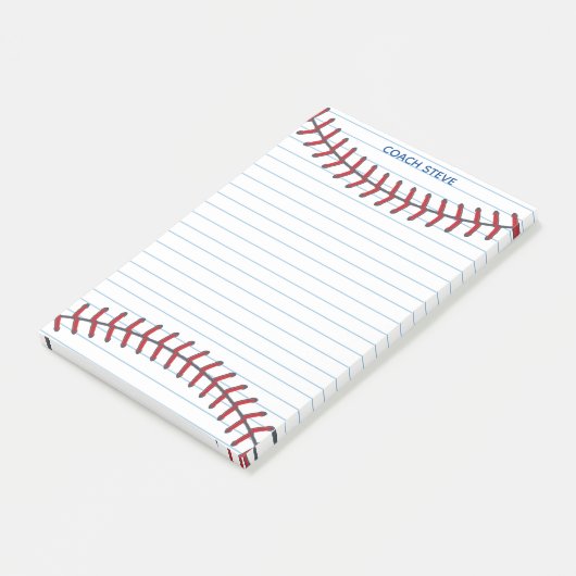 Cooler Baseball-Coach oder Ball-Player, kundenspez Post-it Klebezettel (angewinkelt)