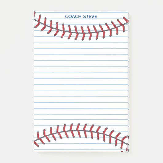 Cooler Baseball-Coach oder Ball-Player, kundenspez Post-it Klebezettel (Vorderseite)