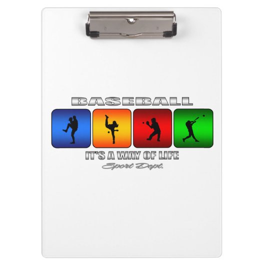 Cooler Baseball Klemmbrett (Vorderseite)
