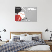 COOLER BASEBALL Sign-In Leinwand Board (Insitu (Schlafzimmer))