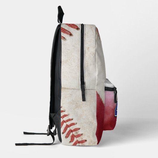 Cooler Baseball-Spieler an Schuljunge Nummer Bedruckter Rucksack (Links)