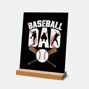 Cooler Baseball Sports Vater Wortart Acrylschild
