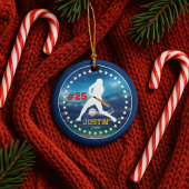 Cooler Baseball-Sportteam-Junge-Athlet Keramik Ornament