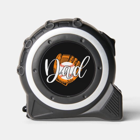 Cooler Baseball-Vater Maßband (Vorderseite)