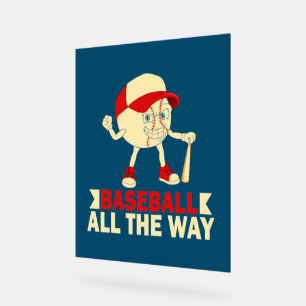 Cooler Baseballsport Acrylschild