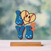 Cooler Baseballsportfreund Wortart Acrylschild (Neutral)