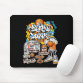 Cooler Basketball Graffiti-Stil Illustration Graph Mousepad (Mit Mouse)