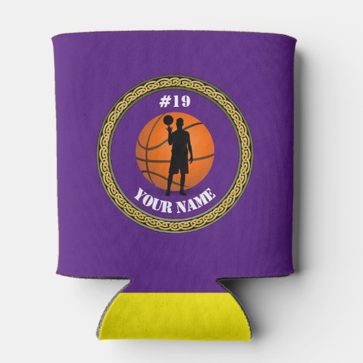 Cooler Basketball-Player - Name und Nummer hinzufü Dosenkühler (Rückseite)