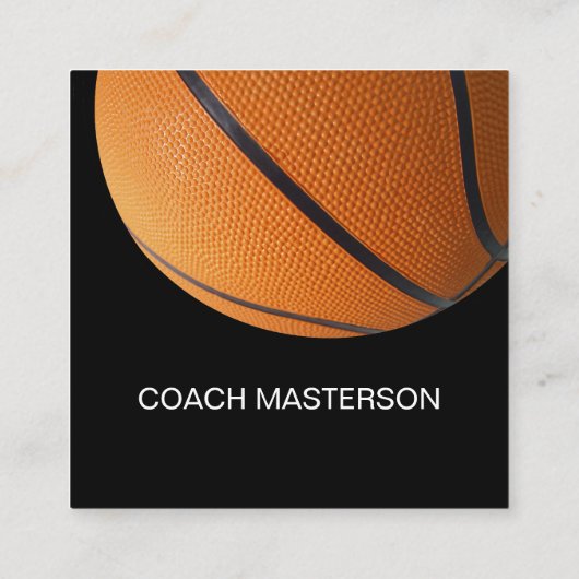 Cooler Basketball-Trainer-Entwurf Quadratische Visitenkarte (Rückseite)