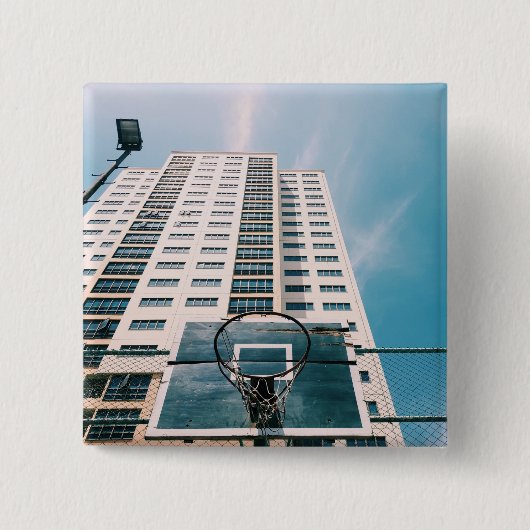 Cooler Basketballkorb Button (Vorderseite)