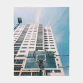 Cooler Basketballkorb Fleecedecke (Vorderseite)