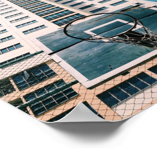 Cooler Basketballkorb Poster (Ecke)